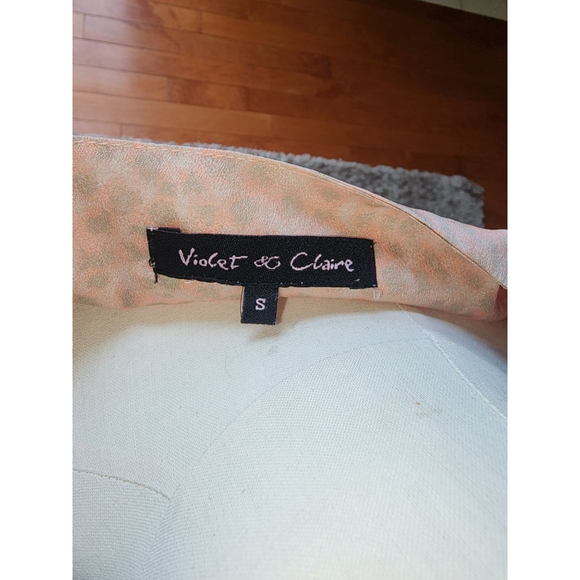 Women's Violet & Claire Top Size S Peach Gray - Picture 4 of 4